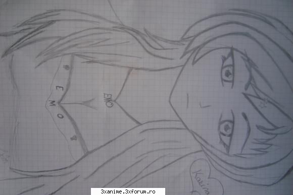 Desenele mele cu fete anime - primul desen numai ca tot - Fan Art