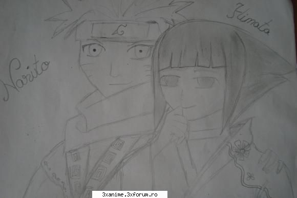 naruto & hinata desenele mele cu fete anime